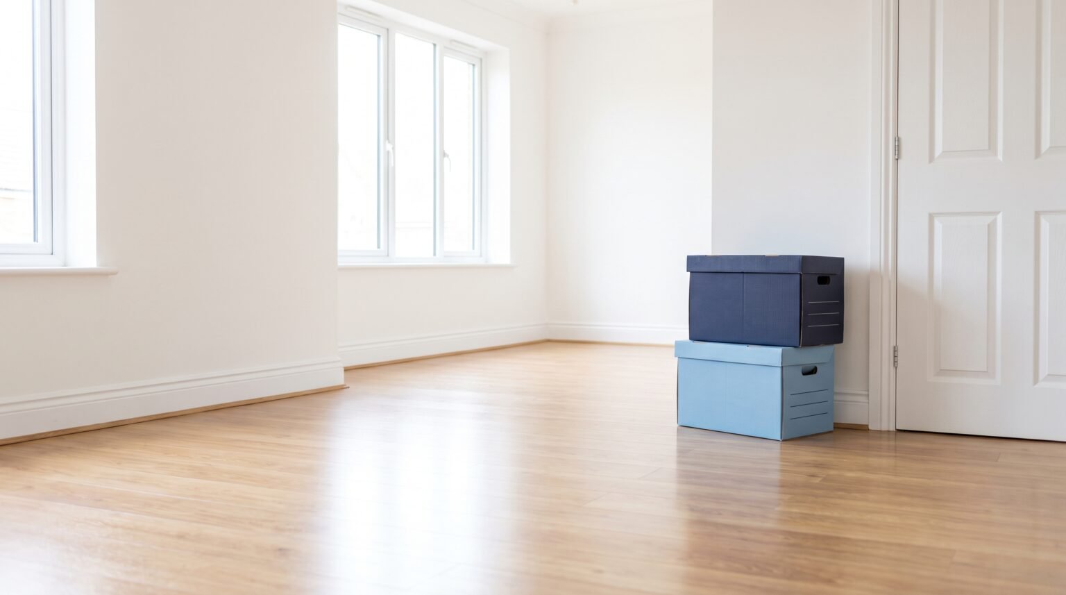 Empty rental property spotlessly cleaned and ready for the final inspection